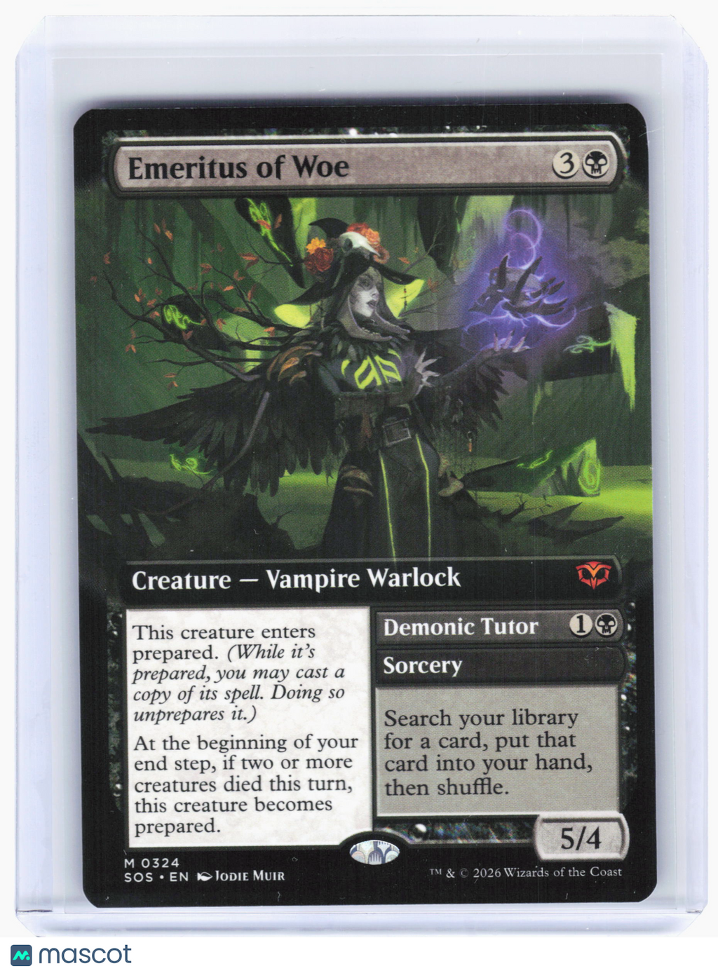 2026 MTG—Emeritus of Woe #324 Secrets of Strixhaven—M Nonfoil (Extended Art)