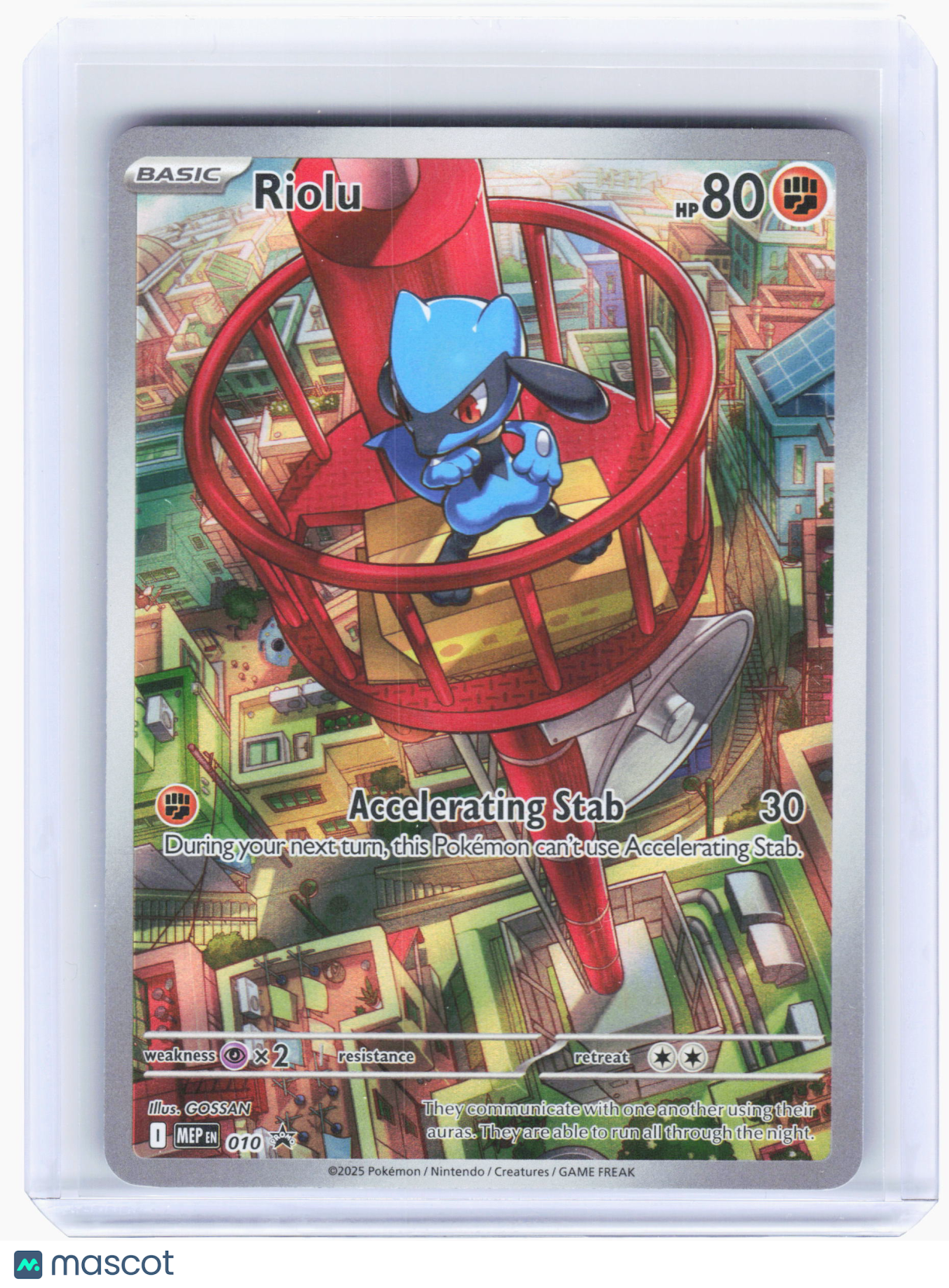 2025 Pokemon—Riolu #10 Mega Evolution Promo—Black Star Promo Holo