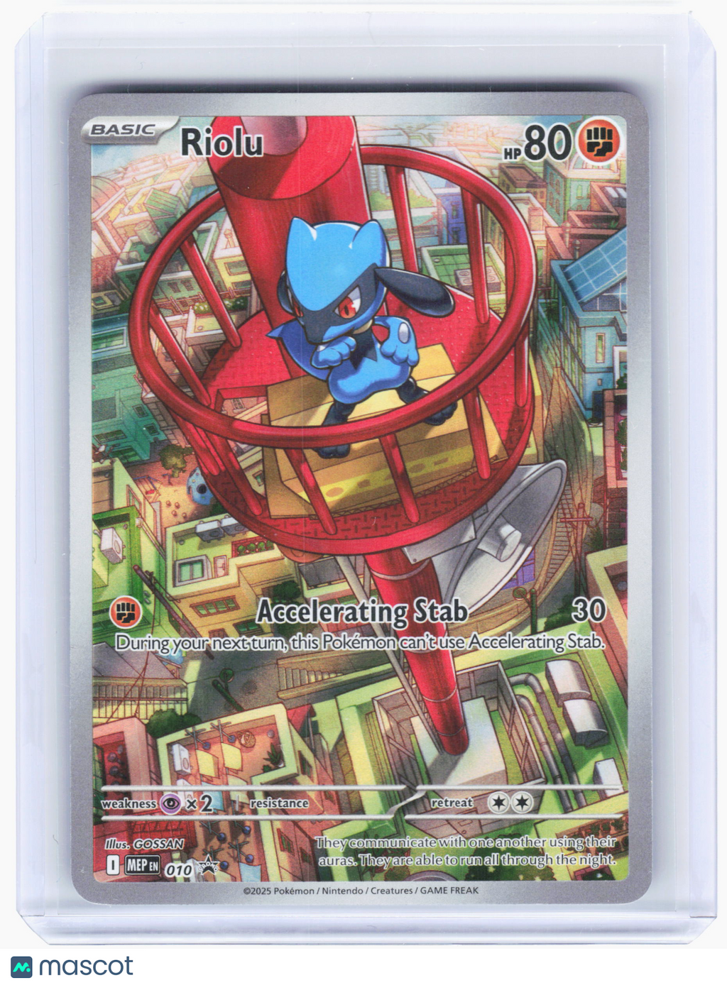 2025 Pokemon—Riolu #10 Mega Evolution Promo—Black Star Promo Holo