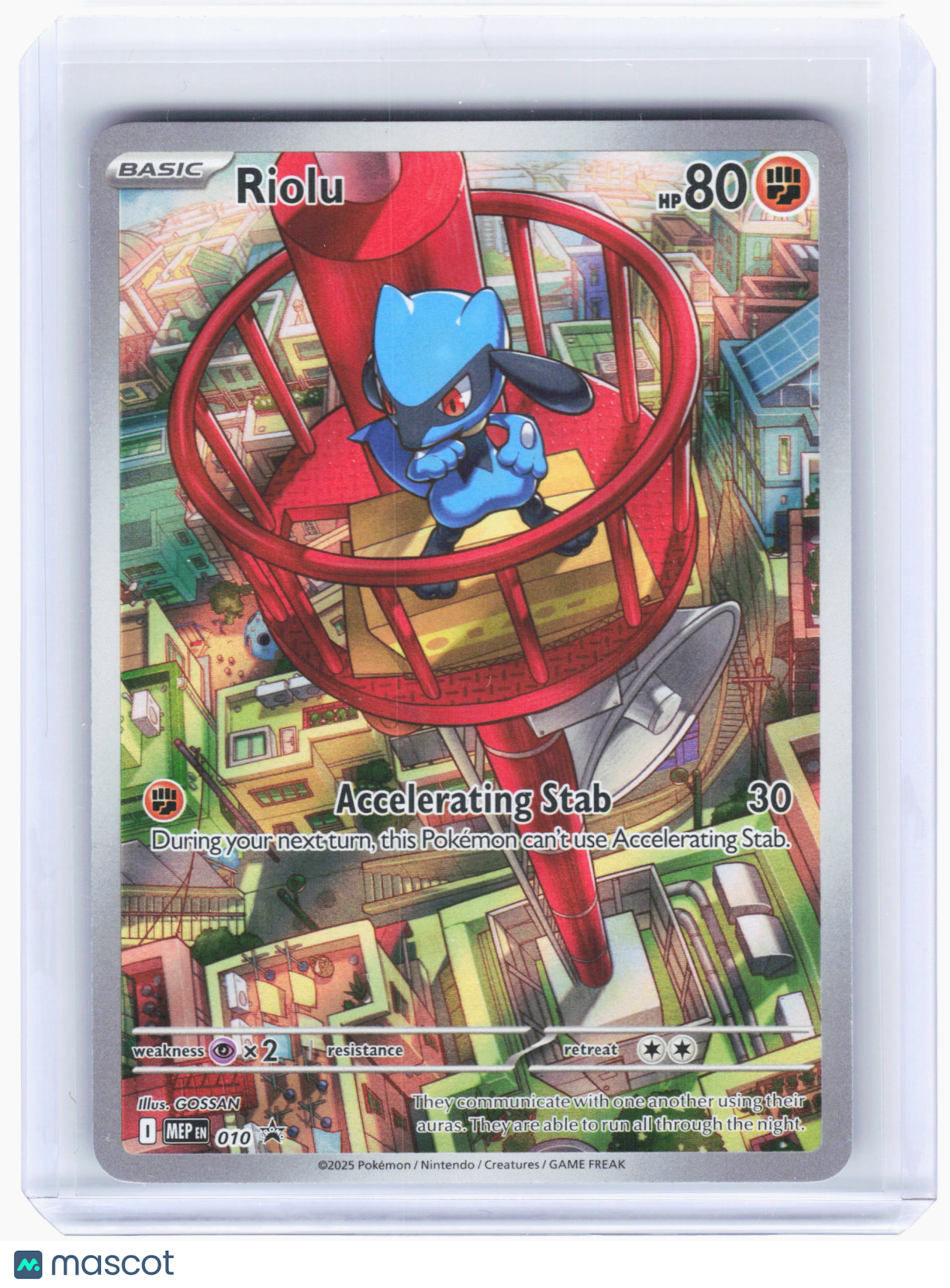 2025 Pokemon—Riolu #10 Mega Evolution Promo—Black Star Promo Holo