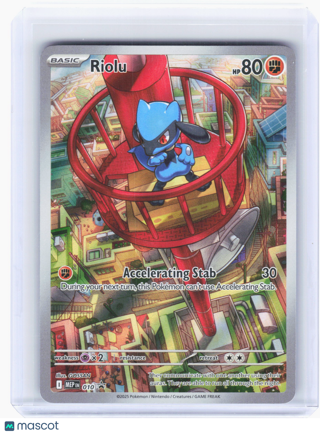 2025 Pokemon—Riolu #10 Mega Evolution Promo—Black Star Promo Holo