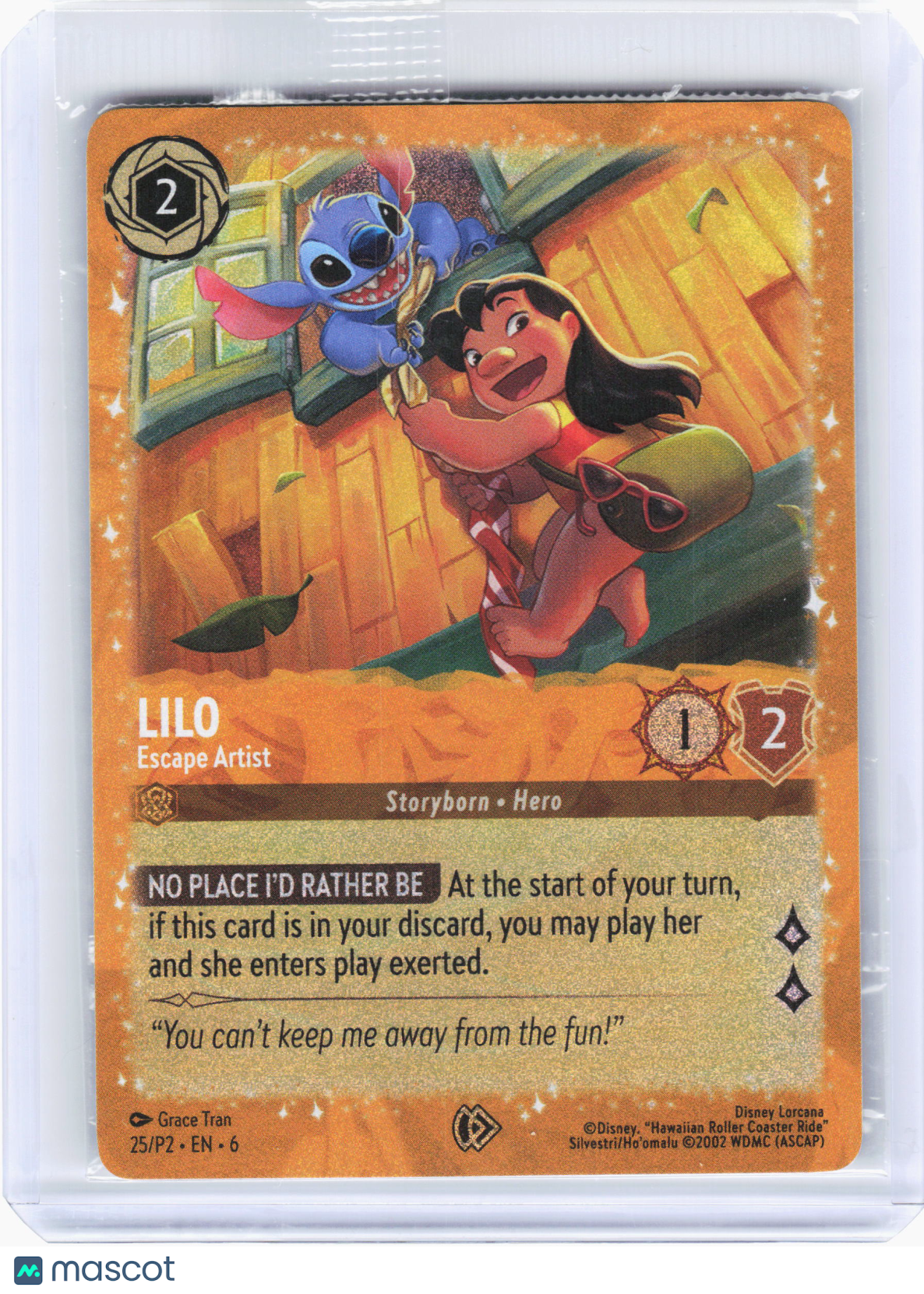 2025 Disney Lorcana—Lilo - Escape Artist #25—Promo Foil (Sealed)