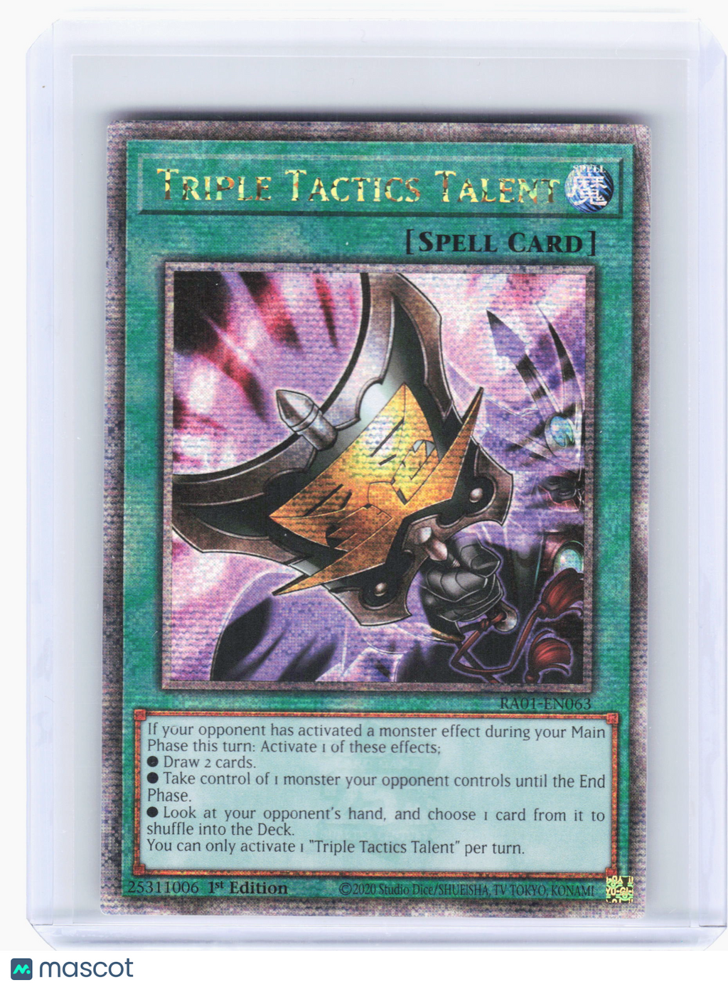2023 YuGiOh—Triple Tactics Talent #63 RA01—Quarter Century SR Foil (1st ED)