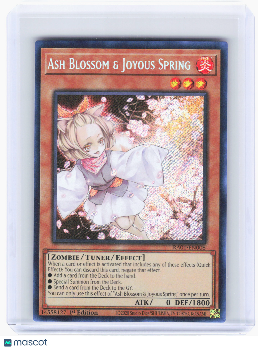 2023 YuGiOh—Ash Blossom & Joyous Spring #8 RA01—SR Foil (1st ED) [LP]