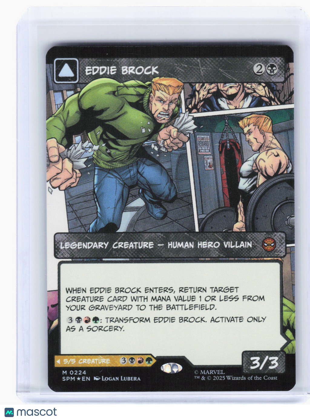 2025 MTG—Eddie Brock // Venom, Lethal Protector #224 SPM—M Foil (Borderless)