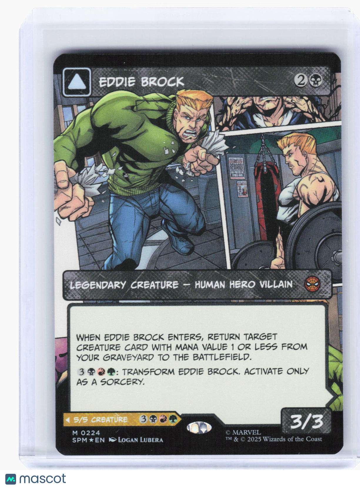 2025 MTG—Eddie Brock // Venom, Lethal Protector #224 SPM—M Foil (Borderless)