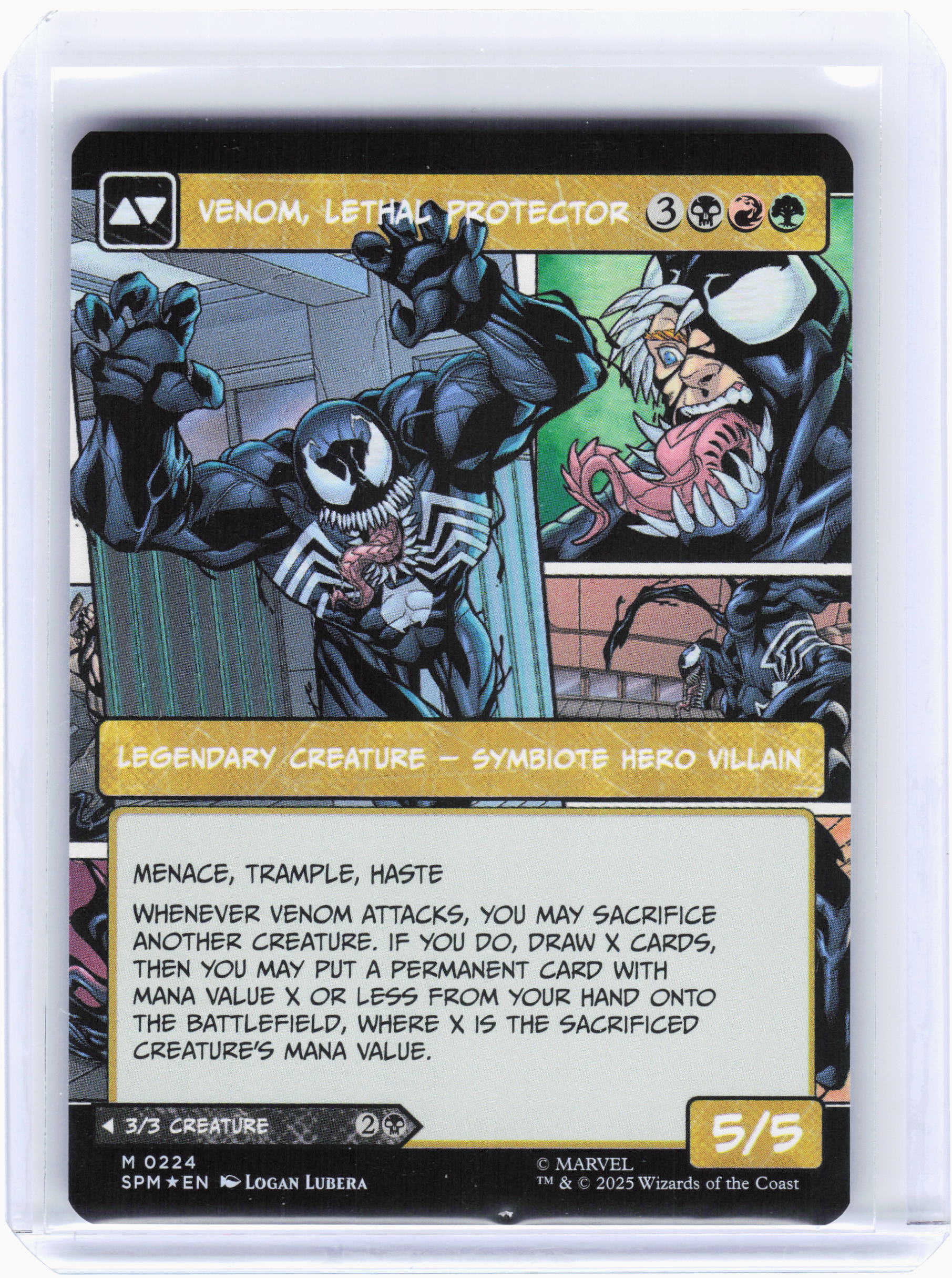 2025 MTG—Eddie Brock // Venom, Lethal Protector #224 SPM—M Foil (Borderless)