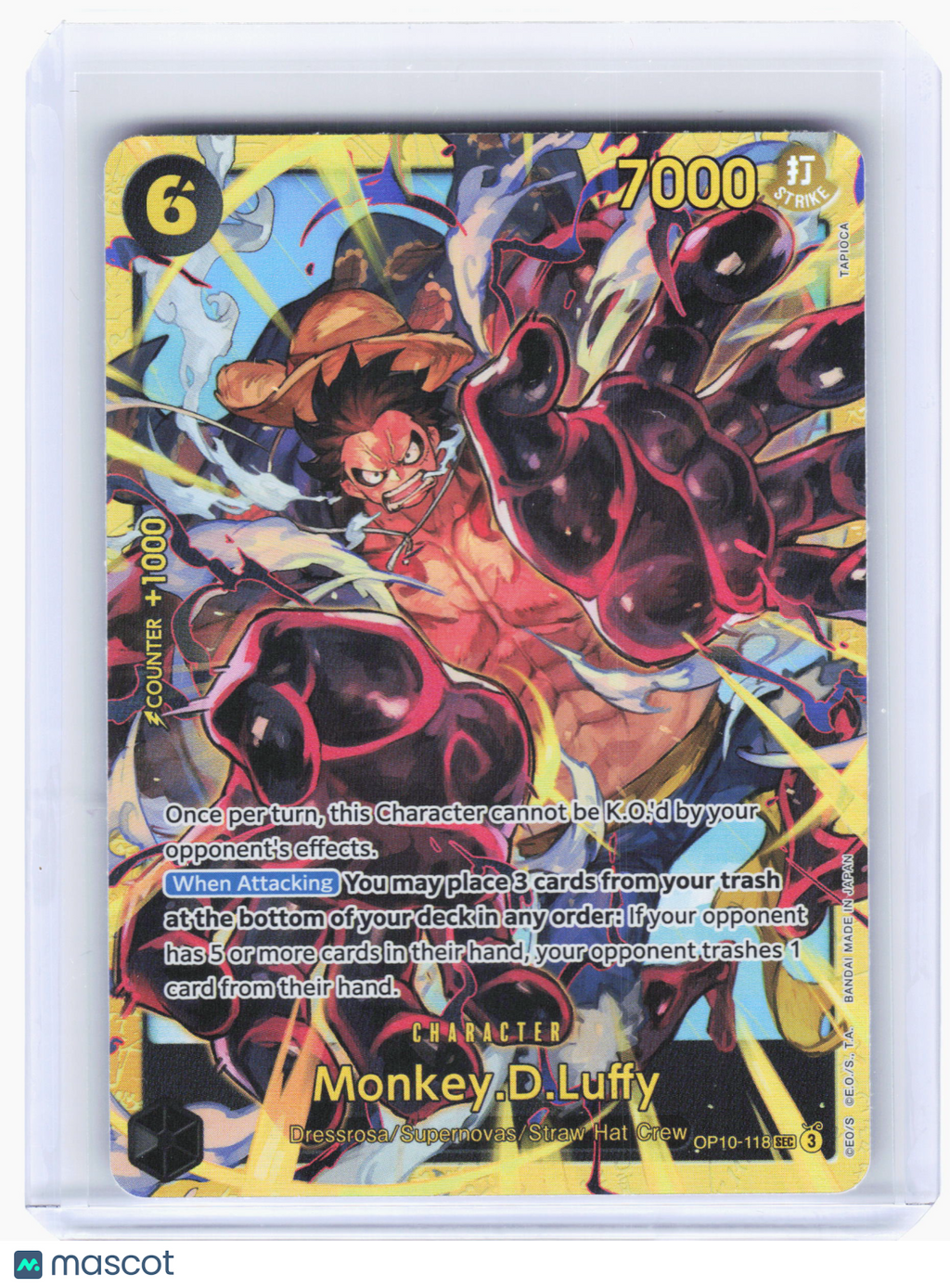 2025 One Piece Card Game—Monkey.D.Luffy #OP10-118 Royal Blood—Secret Rare Foil