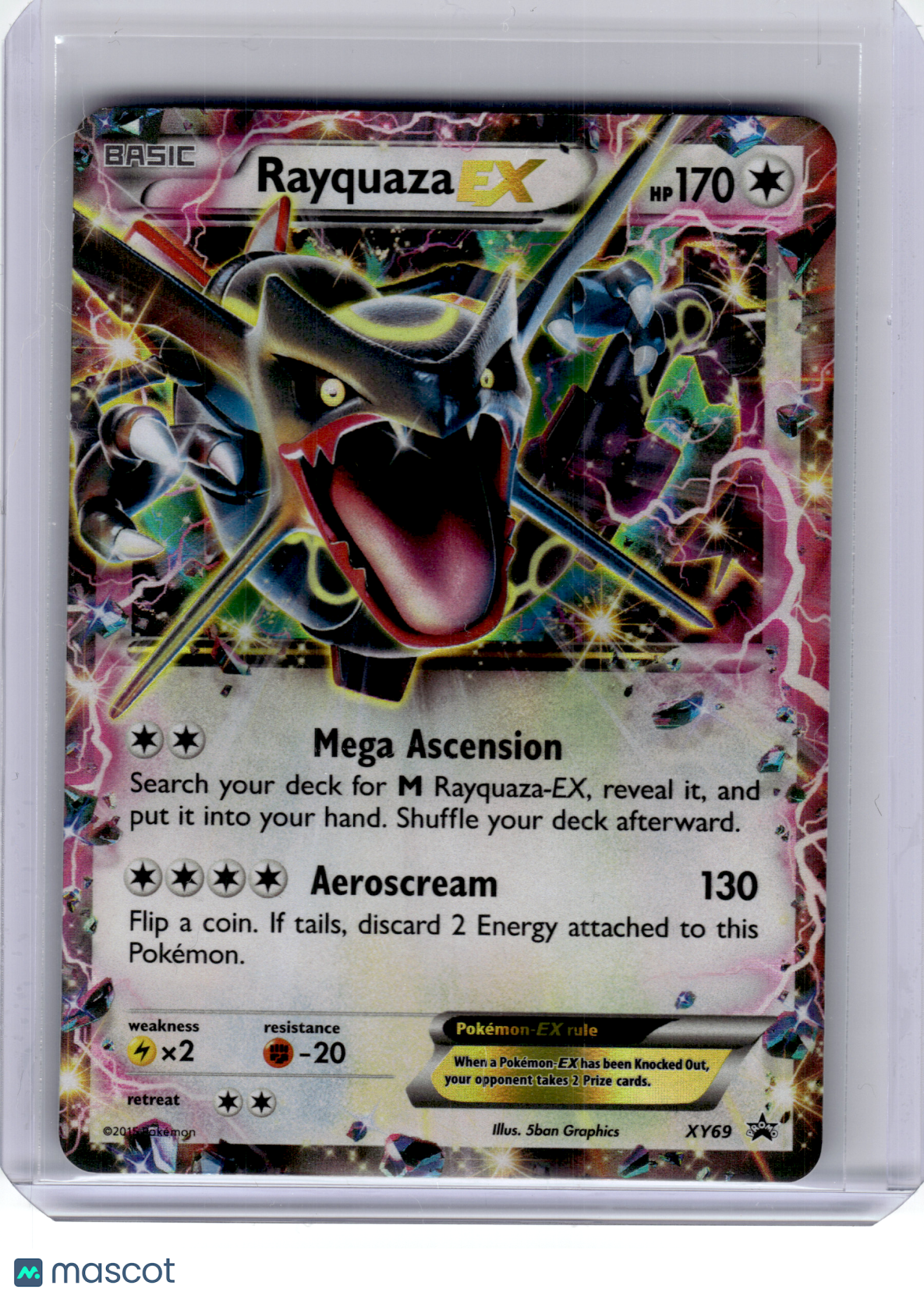2015 Pokemon—Rayquaza EX #XY69 XY—Black Star Promo Holo [Heavily Played]