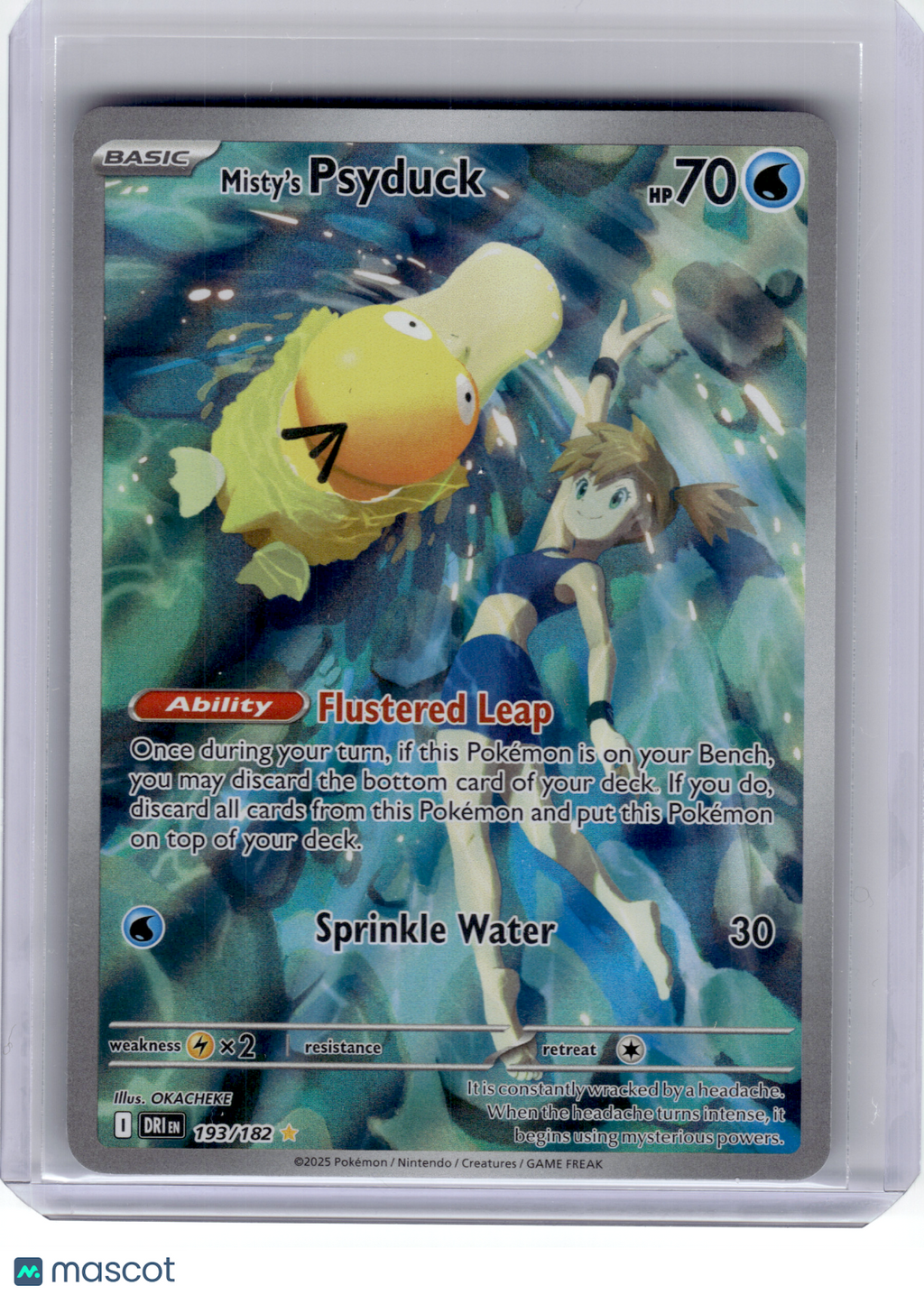 2025 Pokemon—Misty's Psyduck #193 Destined Rivals—Illustration Rare Holo [LP]