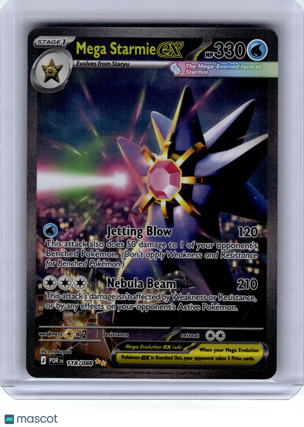 2026 Pokemon—Mega Starmie ex #118 Perfect Order—Special Illustration Rare Holo