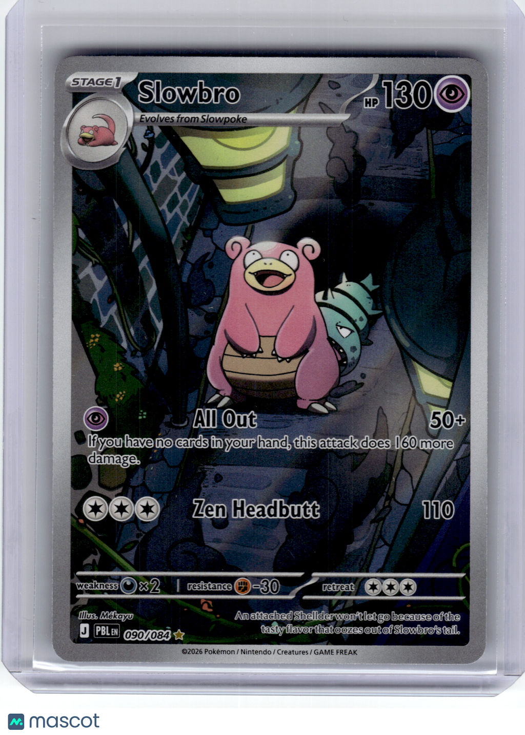 2026 Pokemon—Slowbro #90 Pitch Black—Illustration Rare Holo