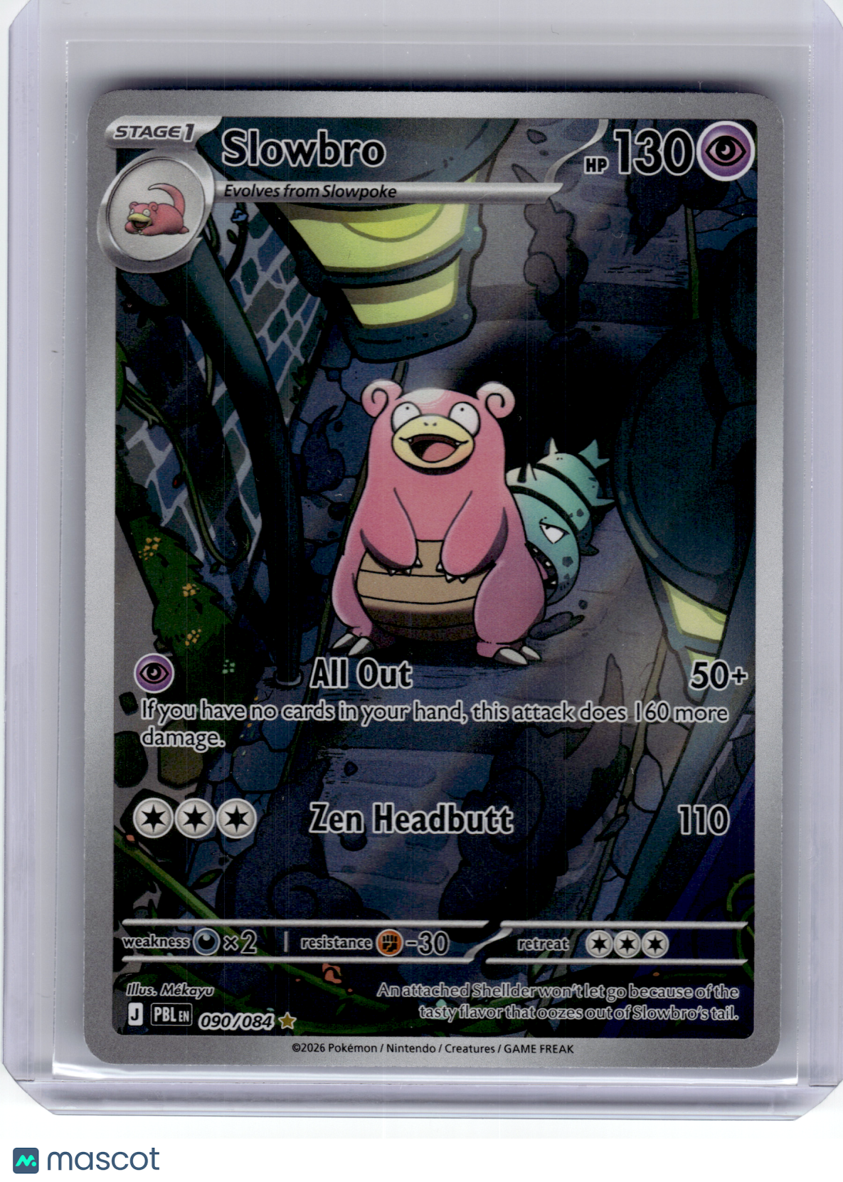 2026 Pokemon—Slowbro #90 Pitch Black—Illustration Rare Holo