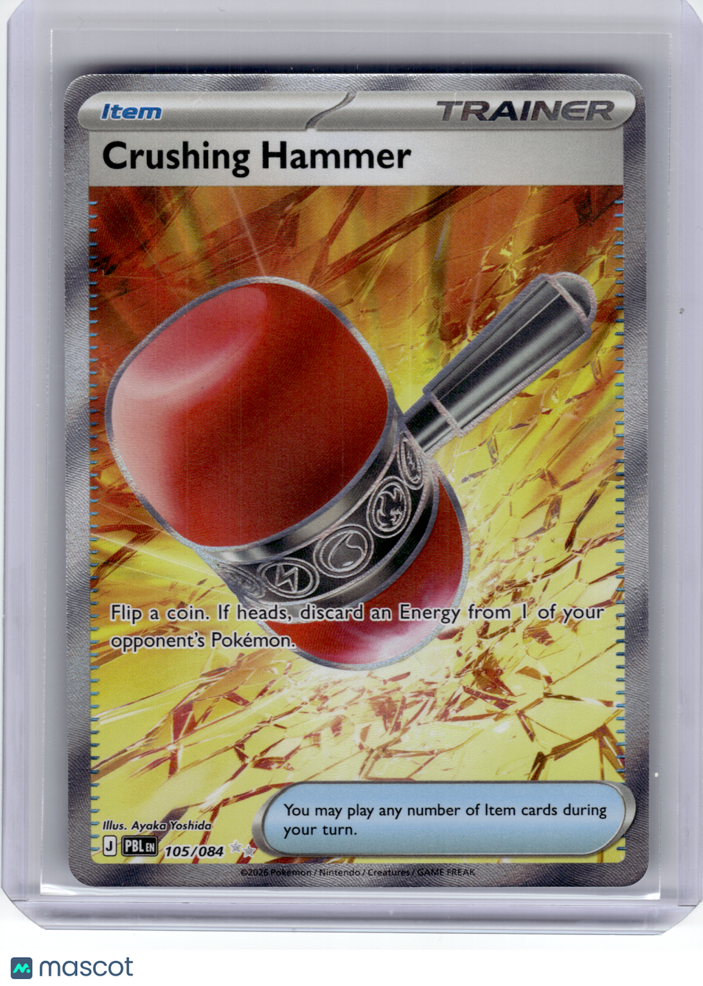 2026 Pokemon—Crushing Hammer #105 Pitch Black—Ultra Rare Holo