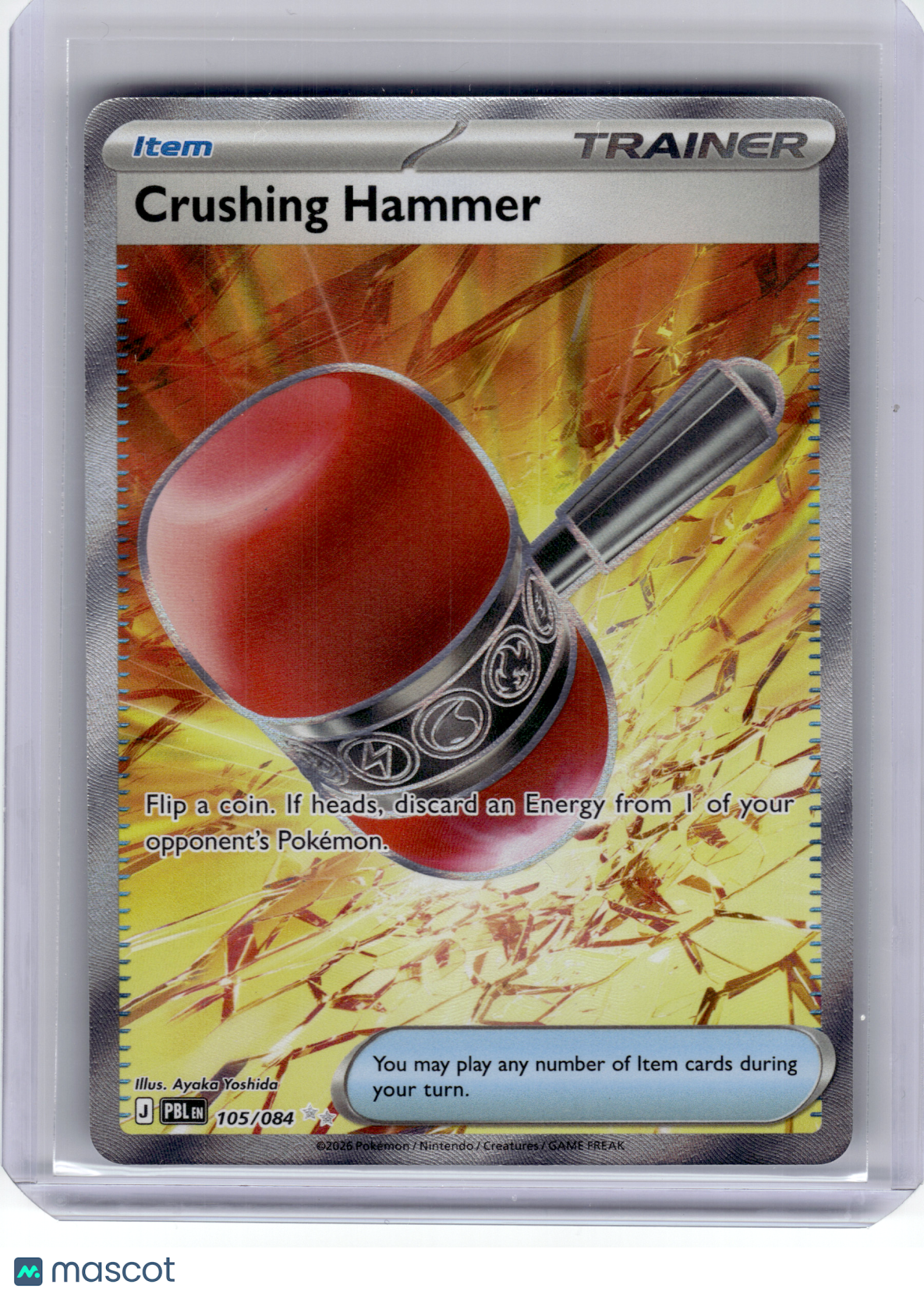 2026 Pokemon—Crushing Hammer #105 Pitch Black—Ultra Rare Holo