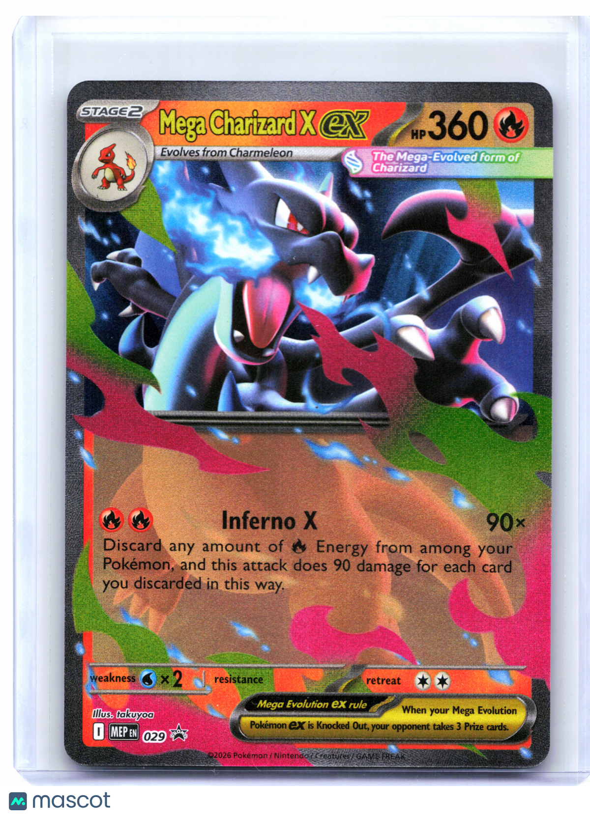 2026 Pokemon—Mega Charizard X ex #029 Mega Evolution Promo—Black Star Promo Holo