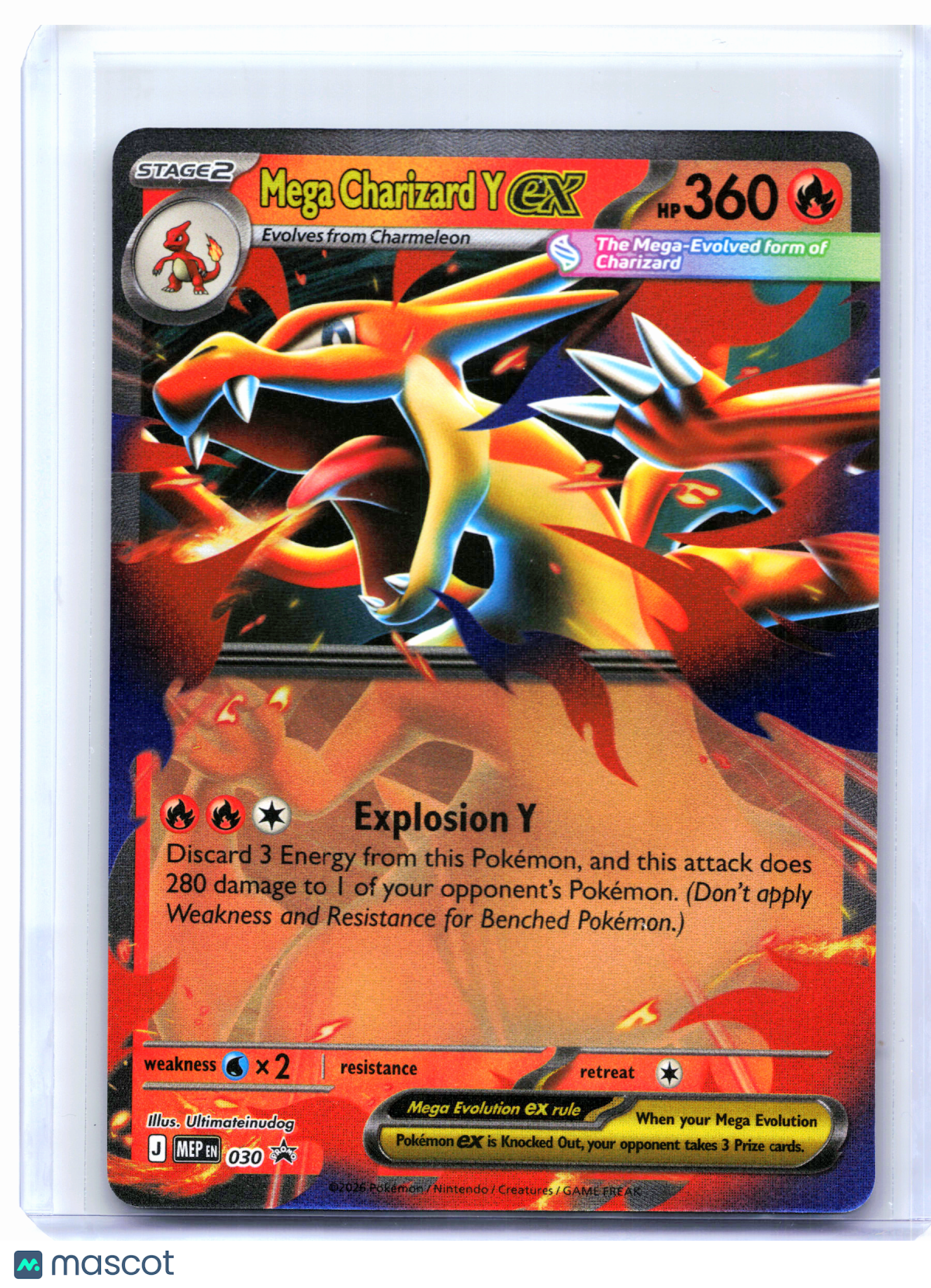 2025 Pokemon—Mega Charizard Y ex #030 Mega Evolution Promo—Black Star Promo Holo