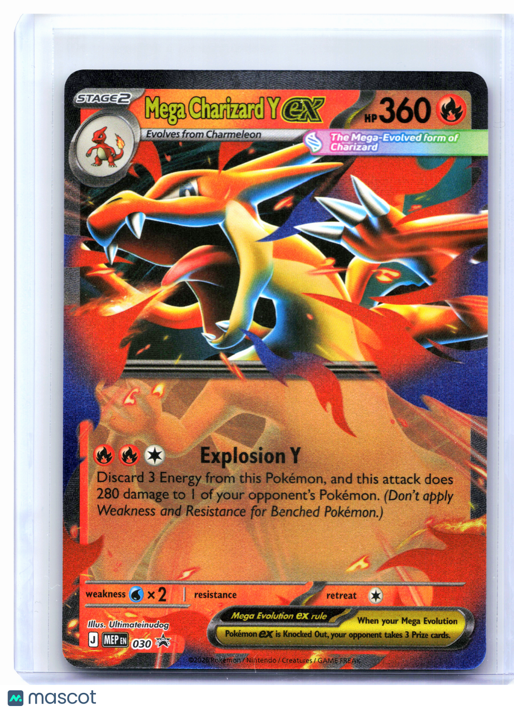 2025 Pokemon—Mega Charizard Y ex #030 Mega Evolution Promo—Black Star Promo Holo