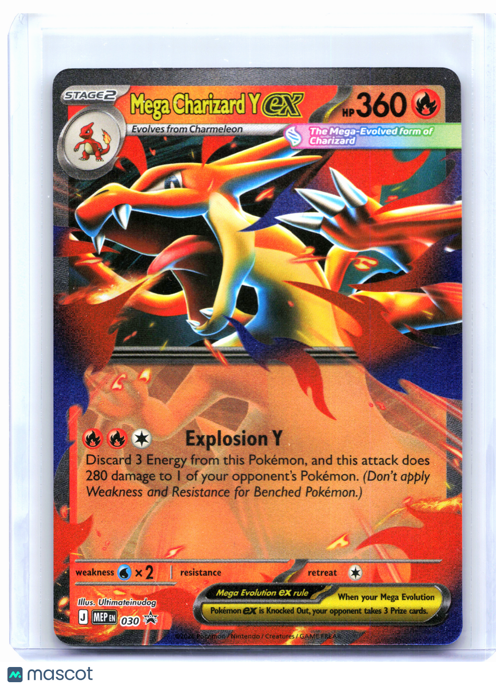 2026 Pokemon—Mega Charizard Y ex #030 Mega Evolution Promo—Black Star Promo Holo