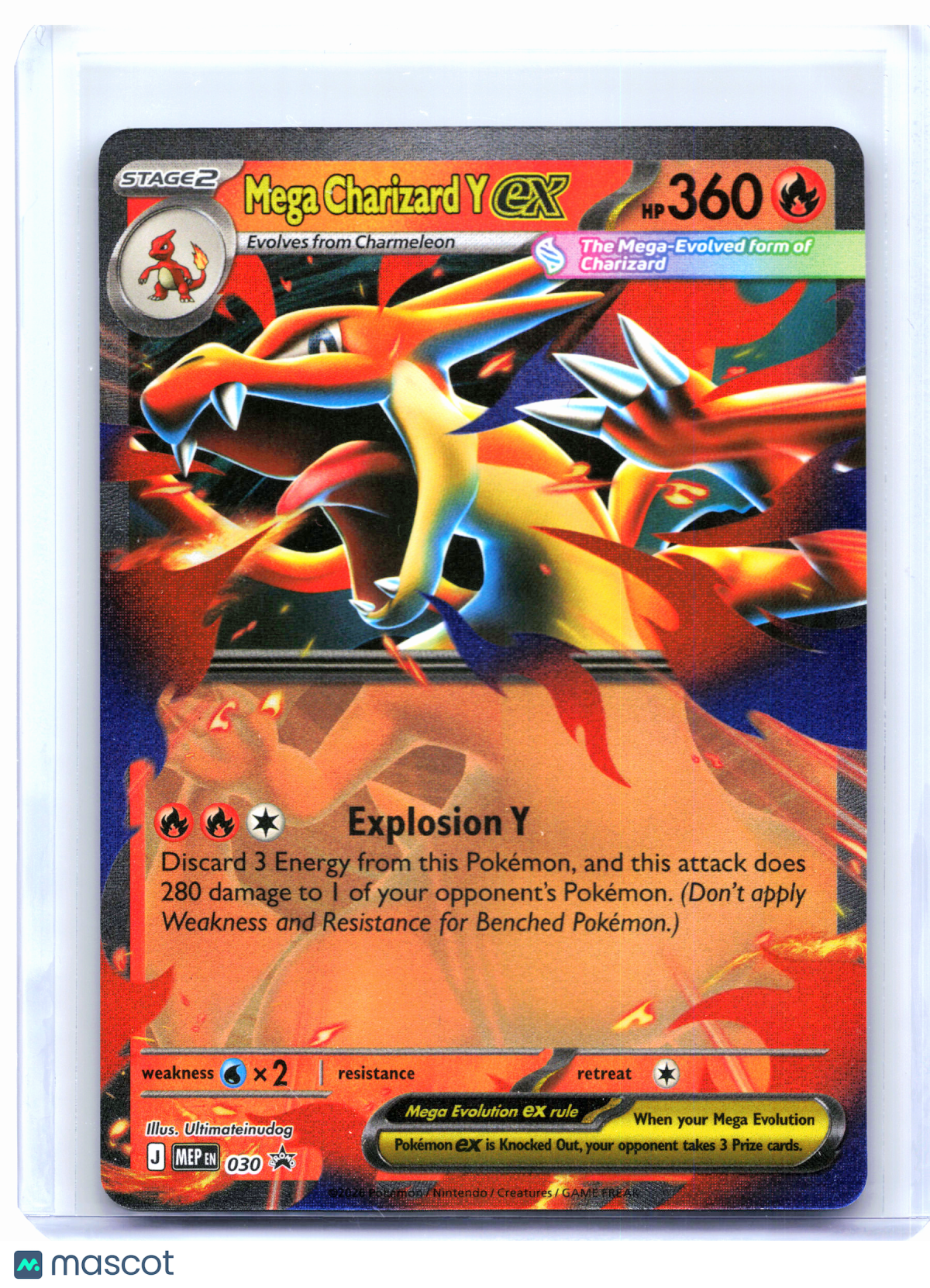 2026 Pokemon—Mega Charizard Y ex #030 Mega Evolution Promo—Black Star Promo Holo