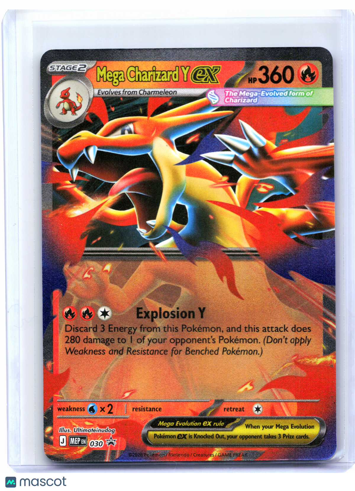 2026 Pokemon—Mega Charizard Y ex #030 Mega Evolution Promo—Black Star Promo Holo