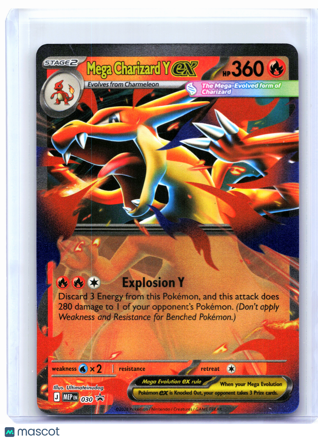2025 Pokemon—Mega Charizard Y ex #030 Mega Evolution Promo—Black Star Promo Holo