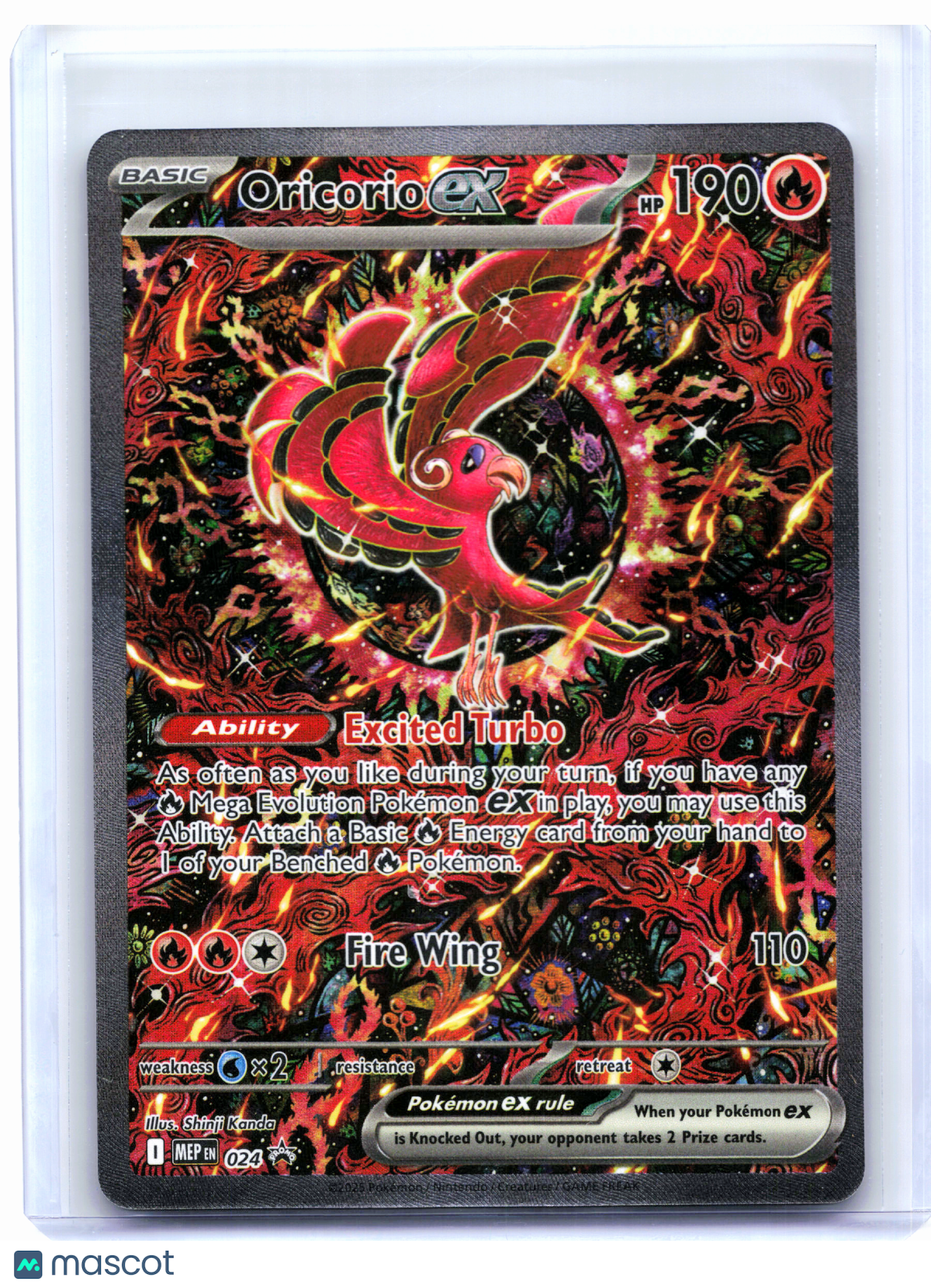 2025 Pokemon—Oricorio ex #024 Mega Evolution Promo—Black Star Promo Holo
