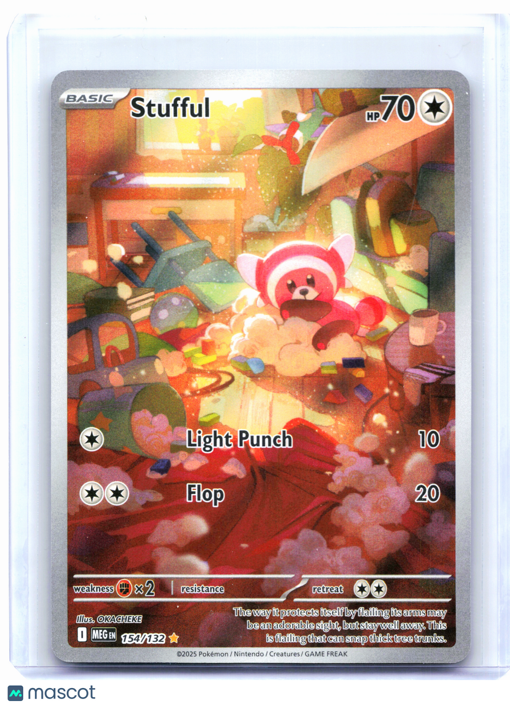 2025 Pokemon—Stufful #154/132 Mega Evolution Base Set—Illustration Rare Holo