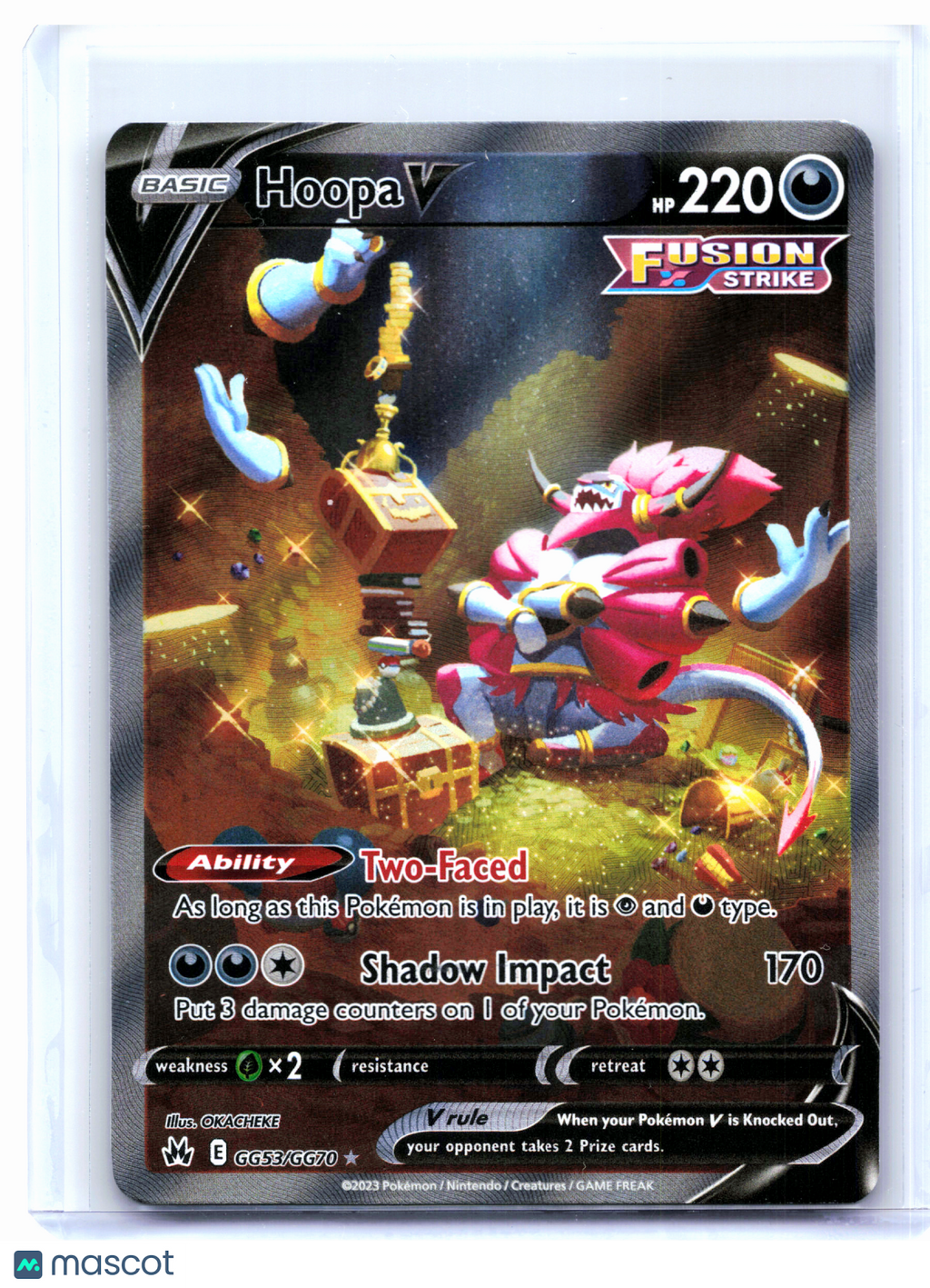 2023 Pokemon—Hoopa V #GG53/GG70 Crown Zenith: Galarian Gallery—Ultra Rare Holo