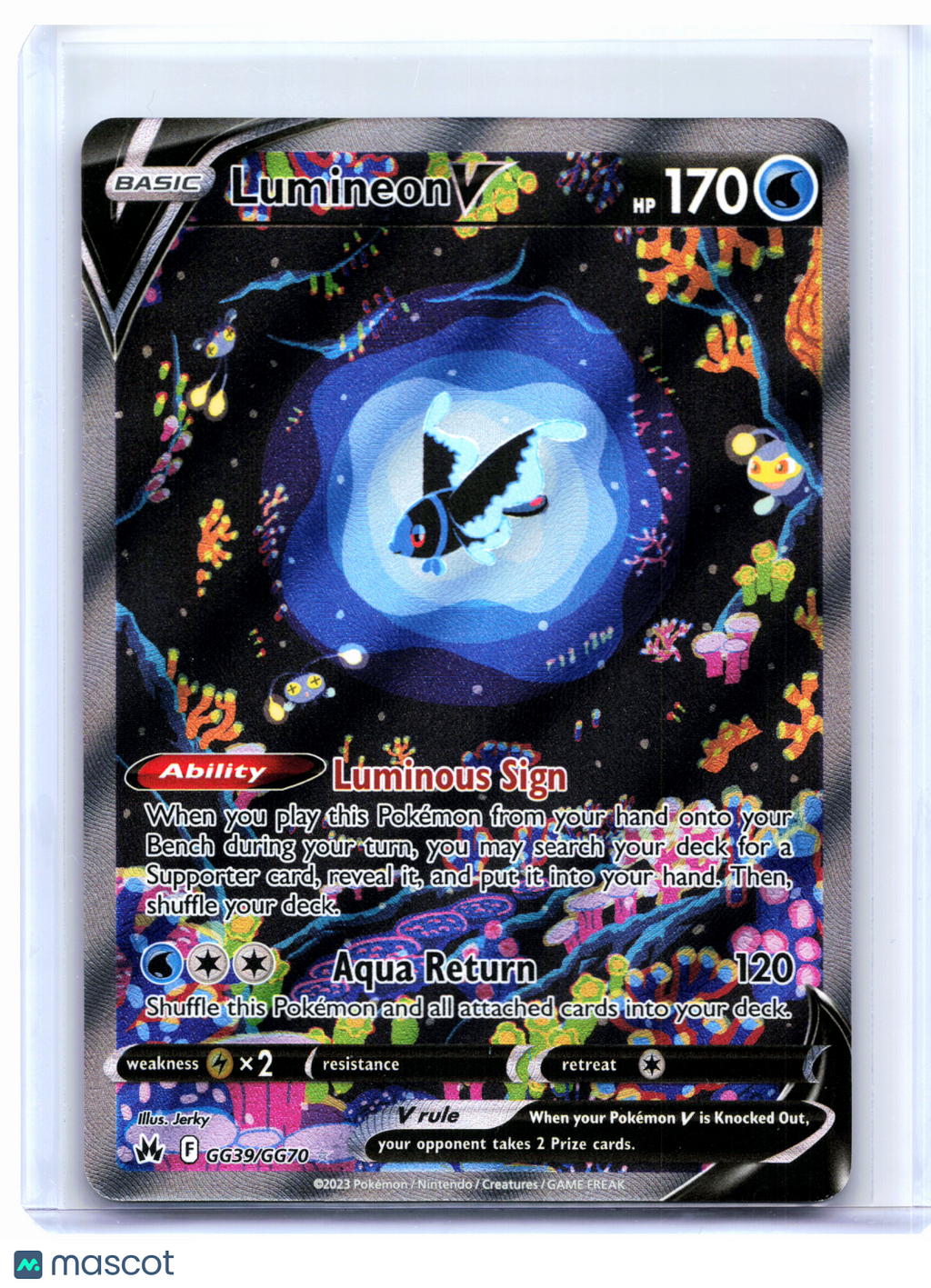 2023 Pokemon—Lumineon V #GG39/GG70 Crown Zenith: Galarian Gallery—Ultra Rare