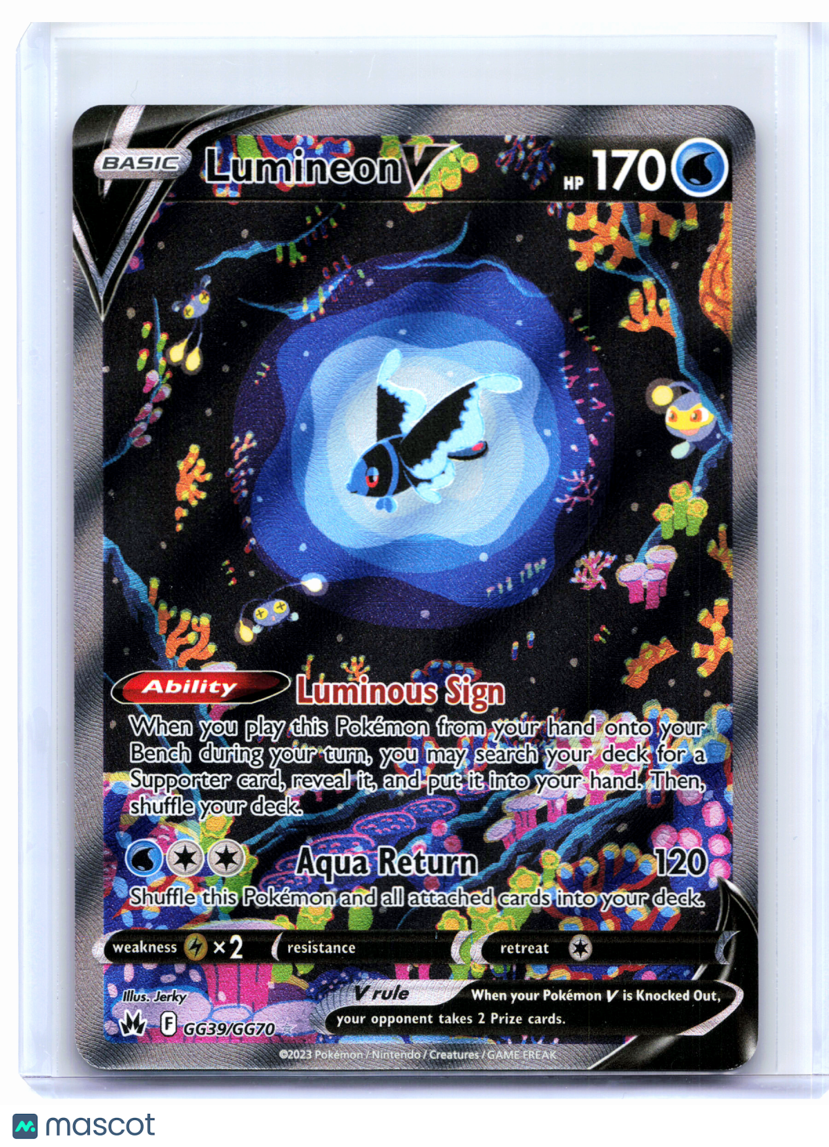 2023 Pokemon—Lumineon V #GG39/GG70 Crown Zenith: Galarian Gallery—Ultra Rare