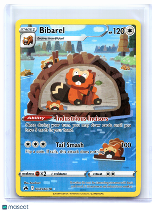 2023 Pokemon—Bibarel #GG25/GG70 Crown Zenith: Galarian Gallery—Ultra Rare Holo