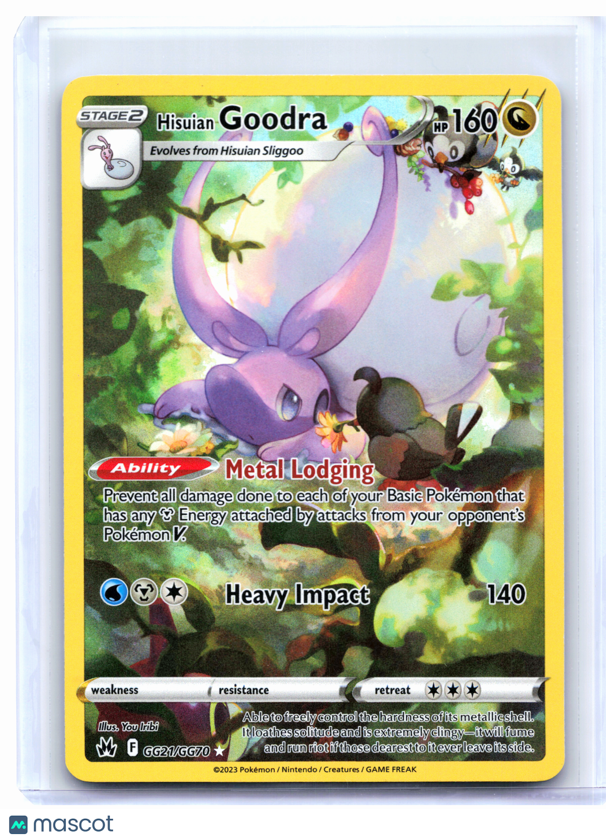 2023 Pokemon—Hisuian Goodra #GG21/GG70 Crown Zenith: Galarian Gallery—Ultra Rare