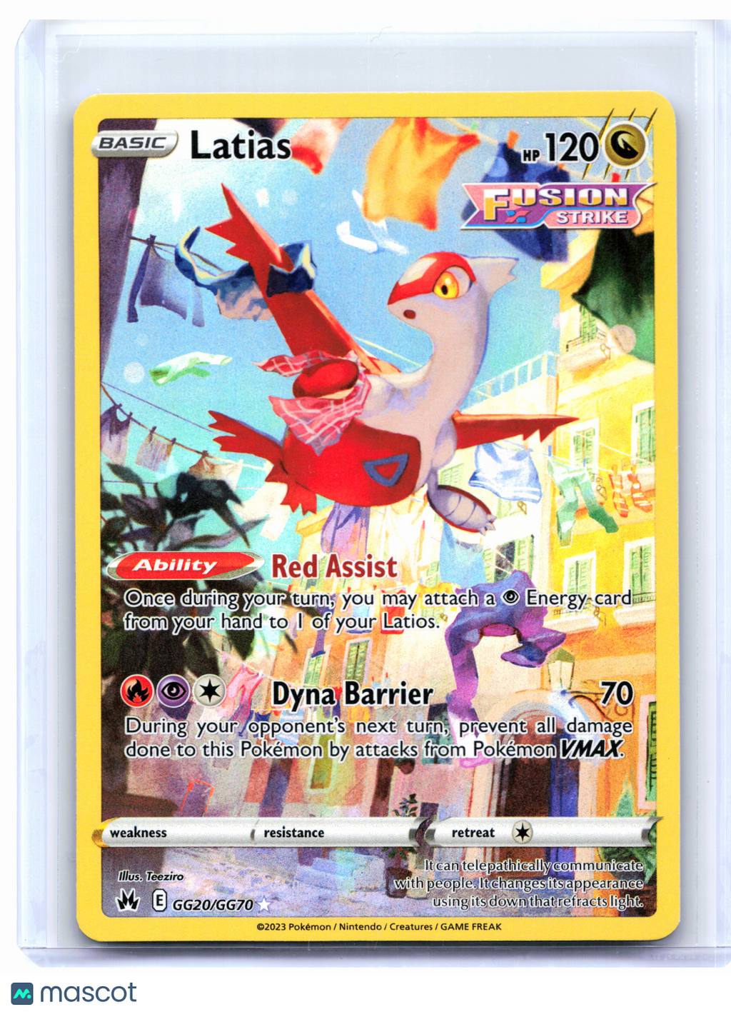 2023 Pokemon—Latias #GG20/GG70 Crown Zenith: Galarian Gallery—Ultra Rare Holo