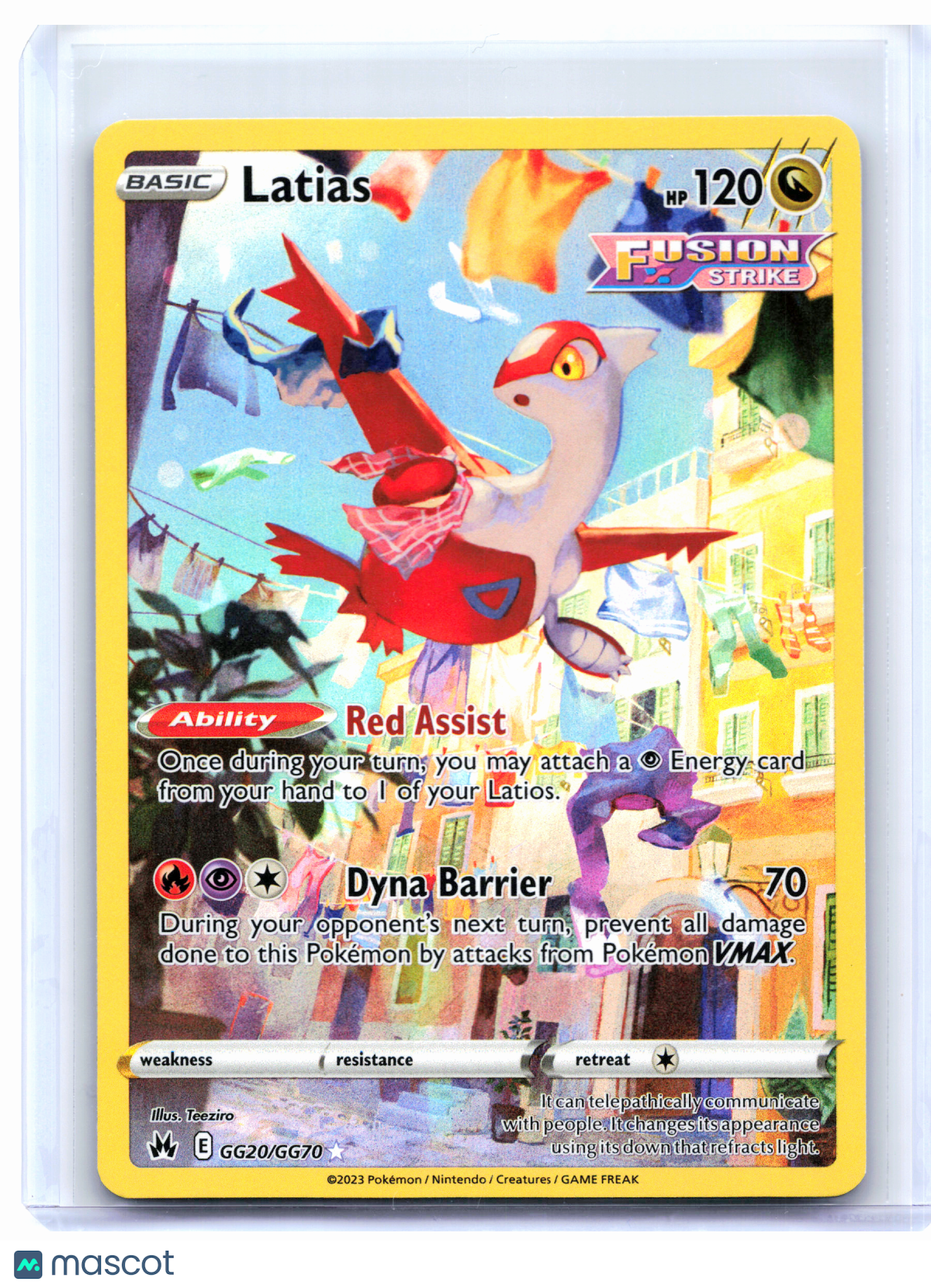 2023 Pokemon—Latias #GG20/GG70 Crown Zenith: Galarian Gallery—Ultra Rare Holo