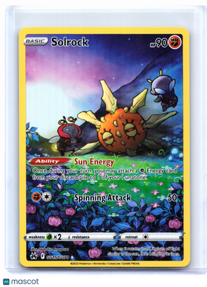 2023 Pokemon—Solrock #GG15/GG70 Crown Zenith: Galarian Gallery—Ultra Rare Holo