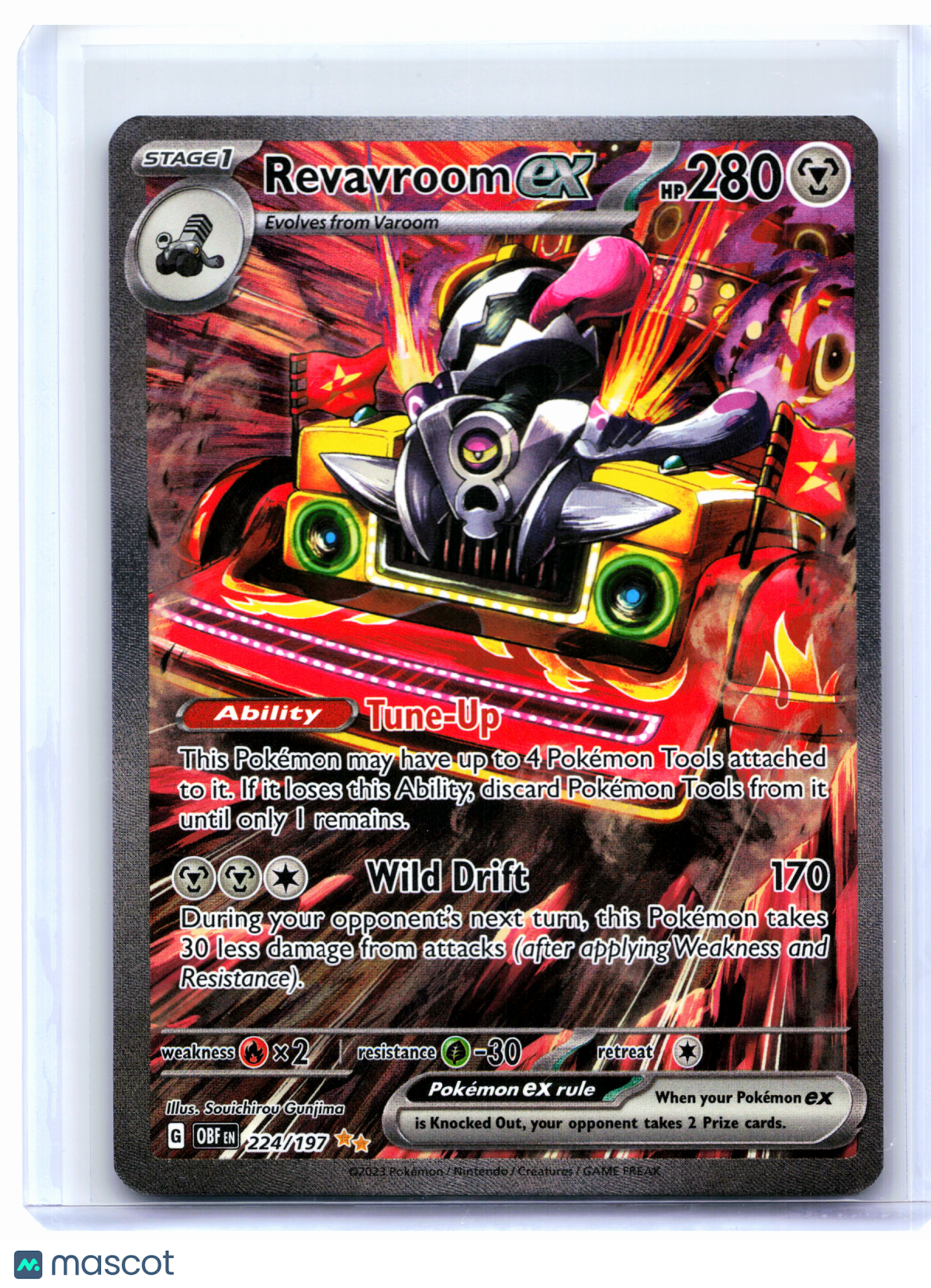 2023 Pokemon—Revavroom ex #224/197 Obsidian Flames—SIR Holo [Lightly Played]