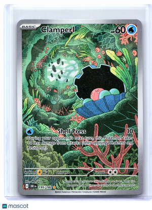 2025 Pokemon—Clamperl #195/182 Destined Rivals—Illustration Rare Holo [LP]