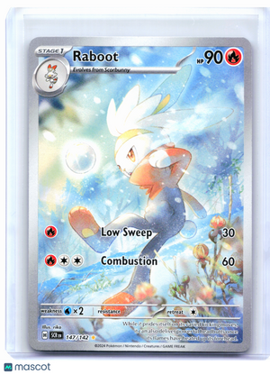 2024 Pokemon—Raboot #147/142 Stellar Crown—Illustration Rare Holo [LP]