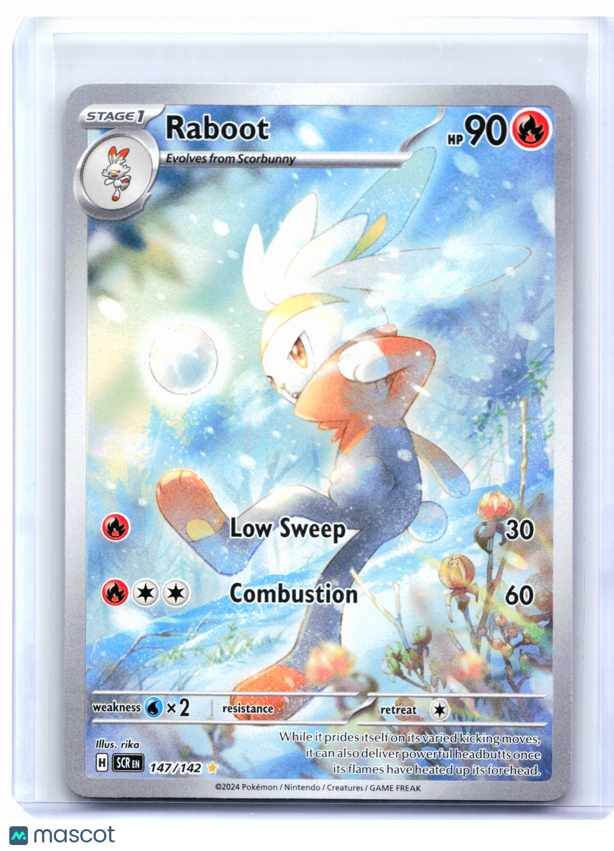 2024 Pokemon—Raboot #147/142 Stellar Crown—Illustration Rare Holo [LP]