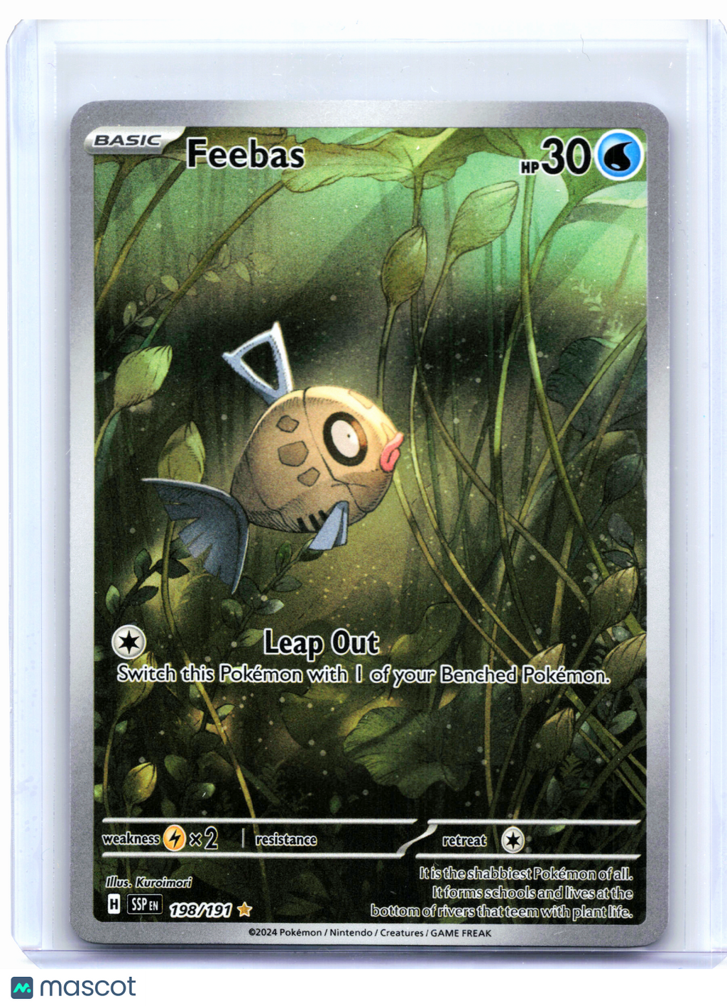 2024 Pokemon—Feebas #198/191 Surging Sparks—Illustration Rare Holo [LP]