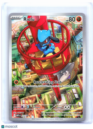 2025 Pokemon—Riolu #010 Mega Evolution—Black Star Promo Holo [Lightly Played]
