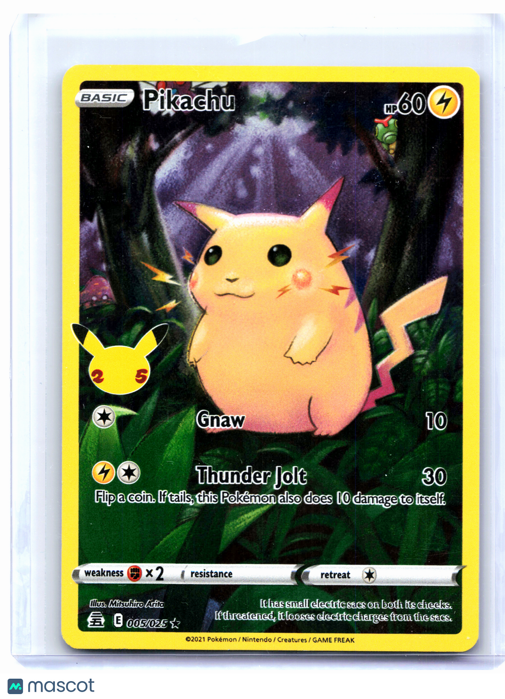 2021 Pokemon—Pikachu #005/025 Celebrations—Holo Rare