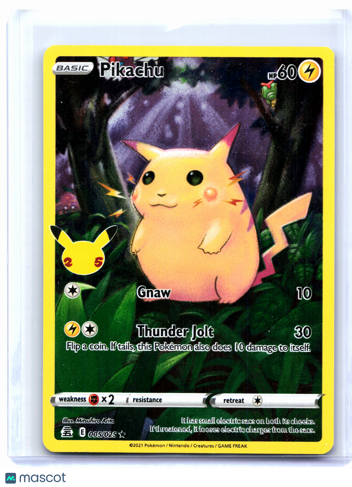 2021 Pokemon—Pikachu #005/025 Celebrations—Holo Rare