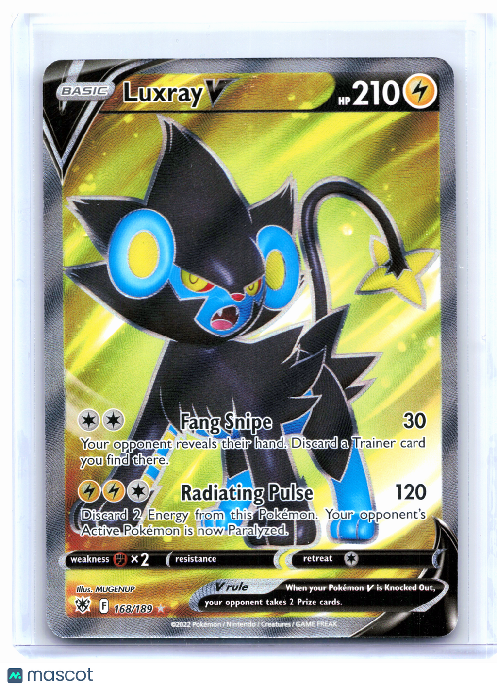 2022 Pokemon—Luxray V #168/189 Astral Radiance—Ultra Rare Holo