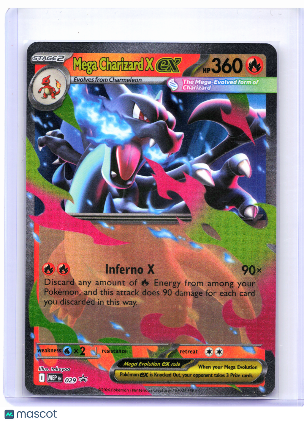 2026 Pokemon—Mega Charizard X ex #029 Mega Evolution Promo—Black Star Promo Holo