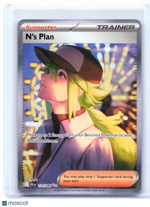 2025 Pokemon—N's Plan #170/086 Black Bolt—Special Illustration Rare Holo
