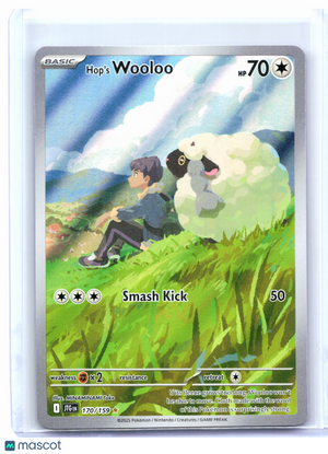 2025 Pokemon—Hop's Wooloo #170/159 Journey Together—Illustration Rare Holo