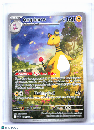 2026 Pokemon—Ampharos #090/086 Chaos Rising—Illustration Rare Holo