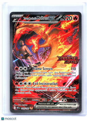 2025 Pokemon—Team Rocket's Moltres ex (Destined Rivals Stamp) #229/182—DR [LP]